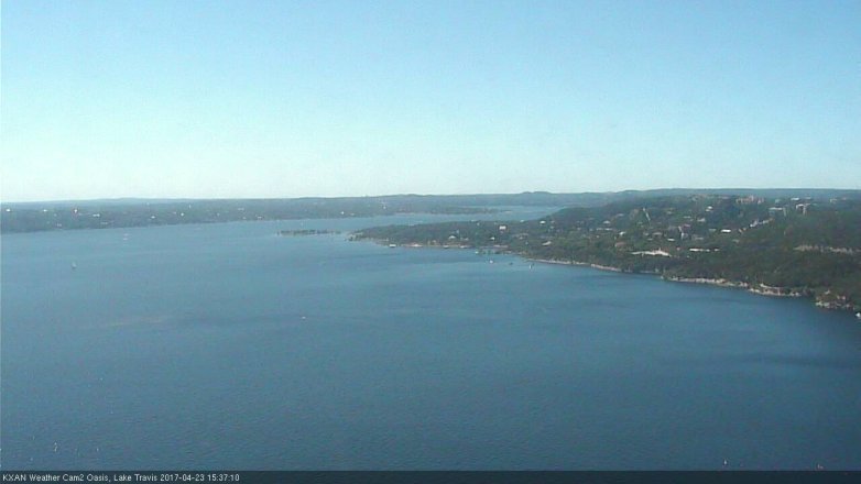 Lake Travis webcam, April 23, 2017 2:45 PM CT