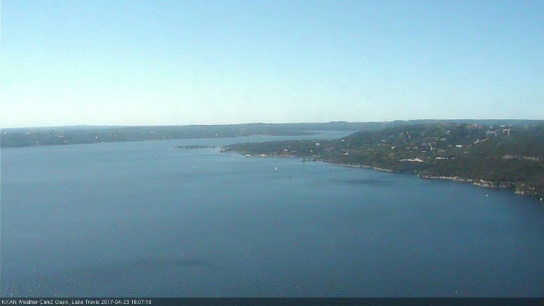 Lake Travis webcam, April 23, 2017 3:20 PM CT