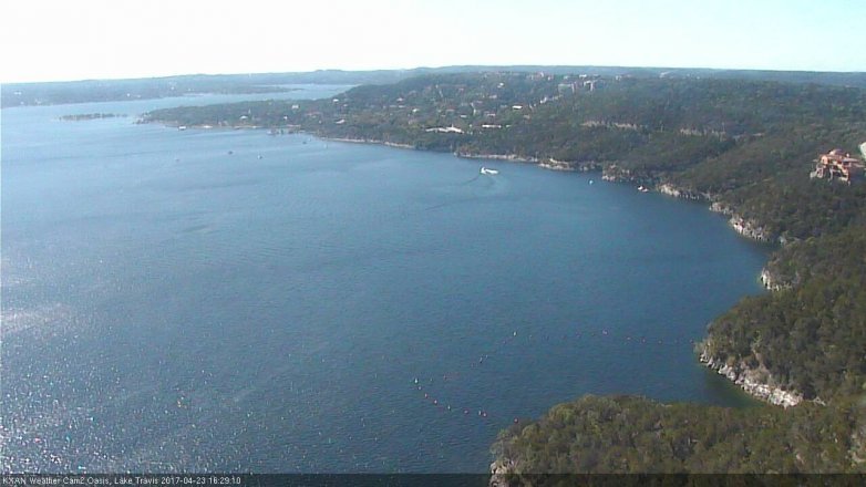 Lake Travis webcam, April 23, 2017 3:35 PM CT