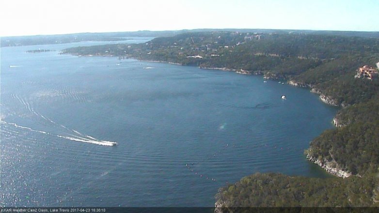 Lake Travis webcam, April 23, 2017 3:50 PM CT