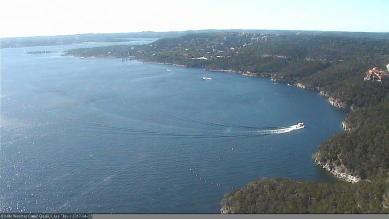 Lake Travis webcam, April 23, 2017 3:55 PM CT