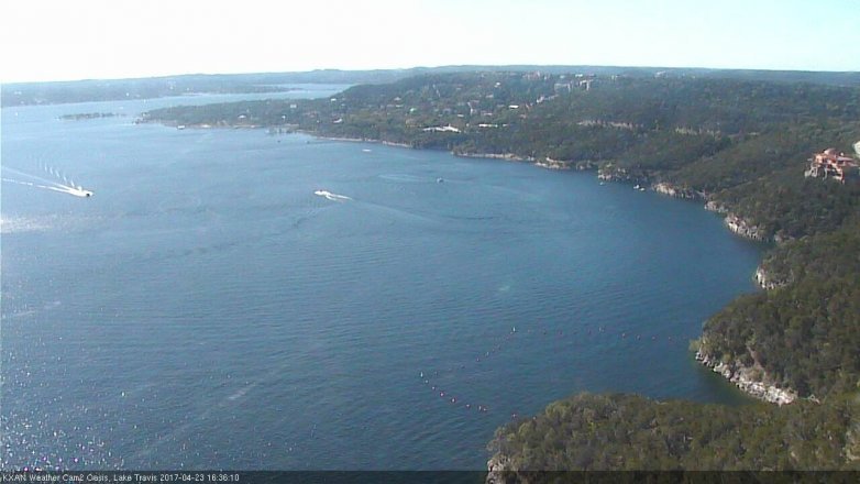 Lake Travis webcam, April 23, 2017 4:00 PM CT