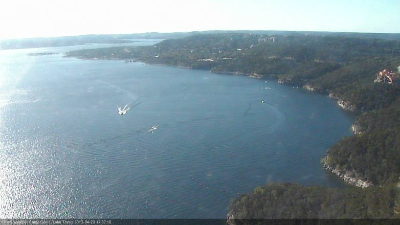 Lake Travis webcam, April 23, 2017 5:00 PM CT