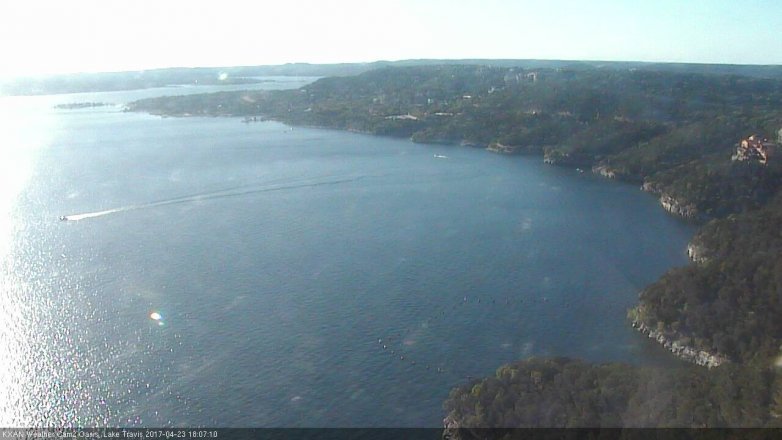 Lake Travis webcam, April 23, 2017 5:40 PM CT