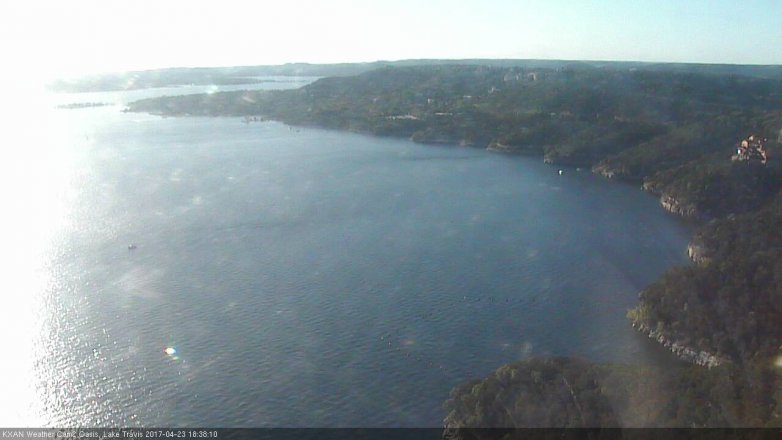 Lake Travis webcam, April 23, 2017 6:05 PM CT