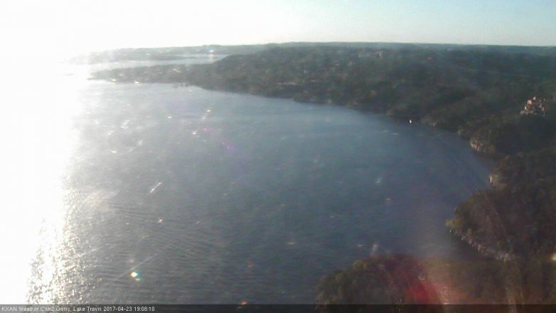 Lake Travis webcam, April 23, 2017 6:25 PM CT