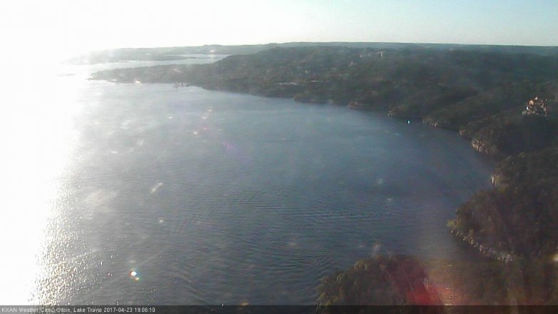 Lake Travis webcam, April 23, 2017 6:35 PM CT