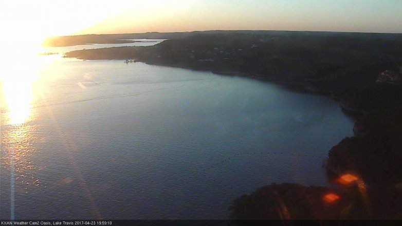Lake Travis webcam, April 23, 2017 7:20 PM CT