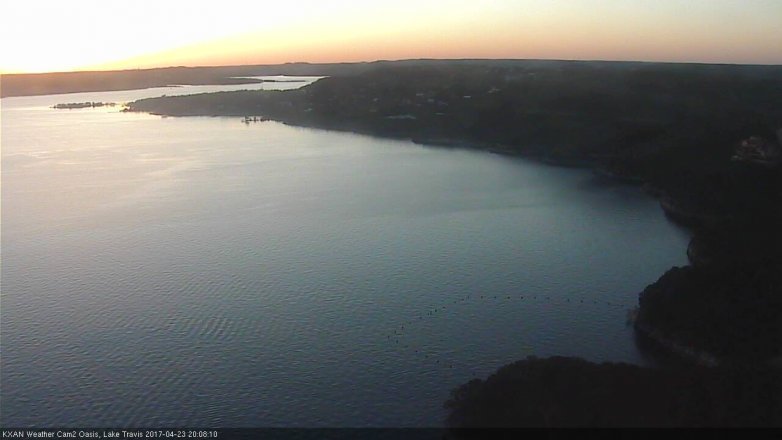 Lake Travis webcam, April 23, 2017 7:35 PM CT