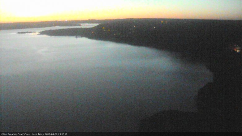 Lake Travis webcam, April 23, 2017 7:50 PM CT