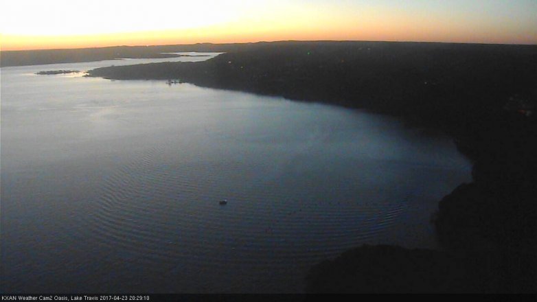 Lake Travis webcam, April 23, 2017 8:00 PM CT