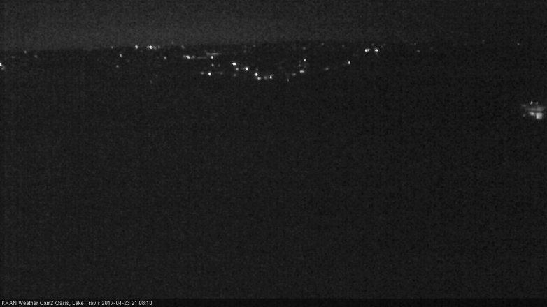 Lake Travis webcam, April 23, 2017 8:20 PM CT