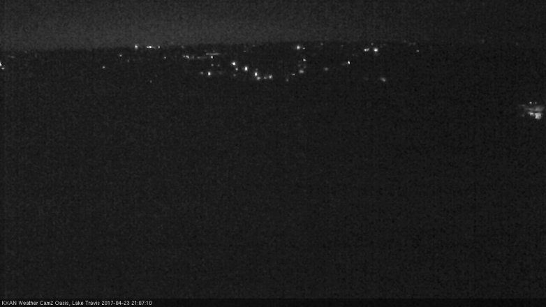 Lake Travis webcam, April 23, 2017 8:30 PM CT