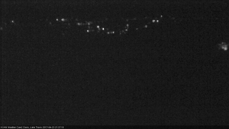 Lake Travis webcam, April 23, 2017 9:05 PM CT