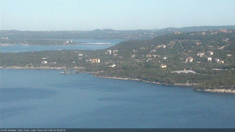 Lake Travis webcam, April 24, 2017 9:10 AM CT