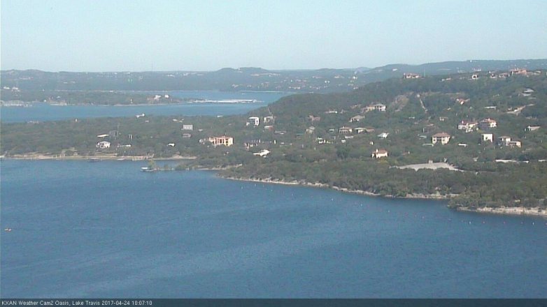 Lake Travis webcam, April 24, 2017 9:25 AM CT