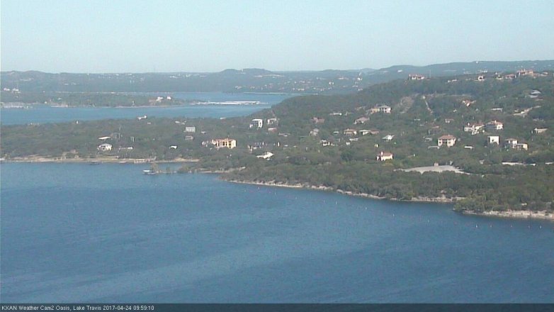Lake Travis webcam, April 24, 2017 9:30 AM CT