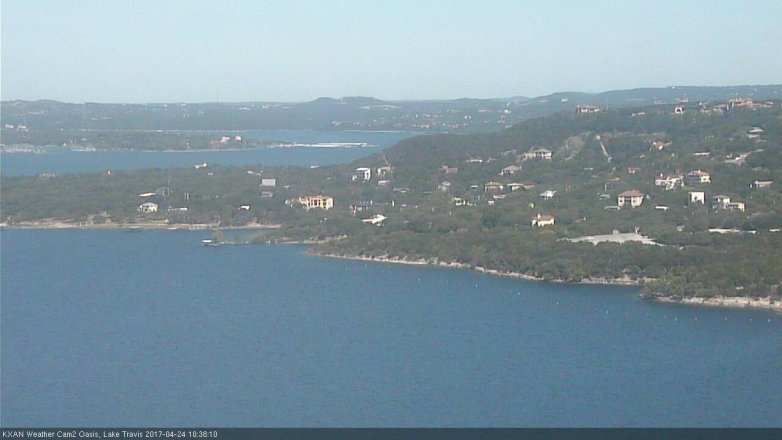 Lake Travis webcam, April 24, 2017 10:00 AM CT