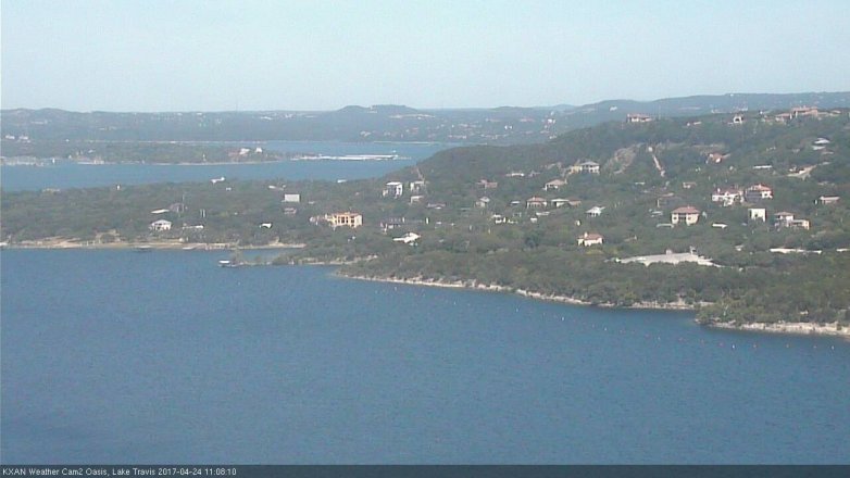 Lake Travis webcam, April 24, 2017 10:30 AM CT