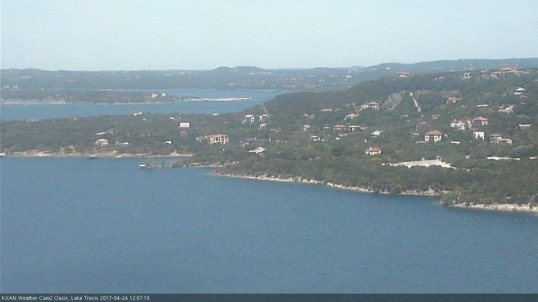 Lake Travis webcam, April 24, 2017 11:20 AM CT