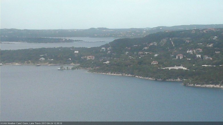 Lake Travis webcam, April 24, 2017 12:00 PM CT