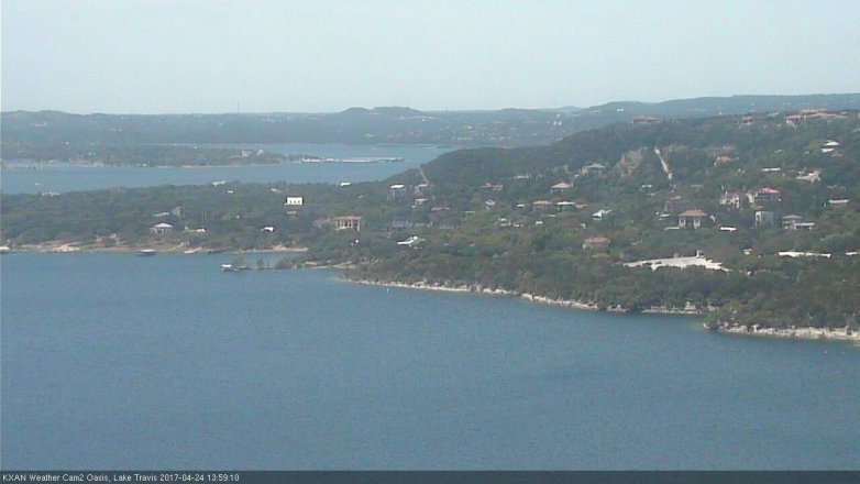 Lake Travis webcam, April 24, 2017 1:20 PM CT