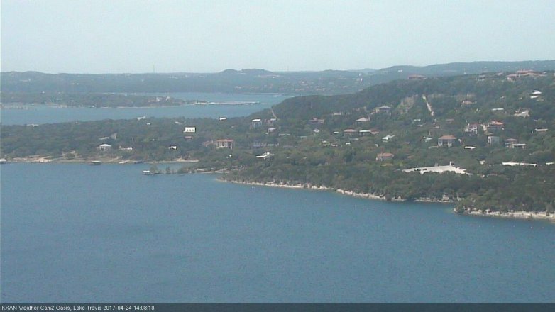 Lake Travis webcam, April 24, 2017 1:30 PM CT