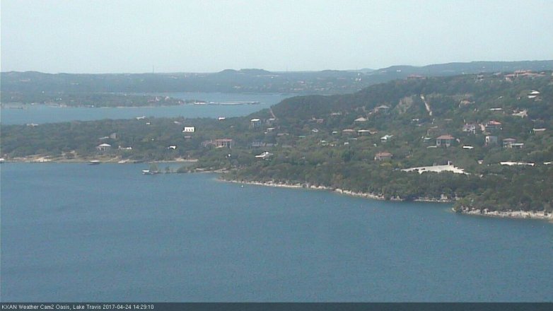 Lake Travis webcam, April 24, 2017 1:40 PM CT