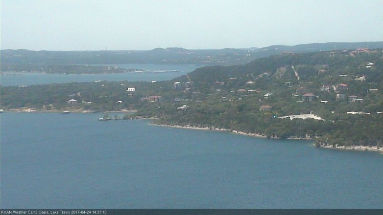 Lake Travis webcam, April 24, 2017 2:05 PM CT