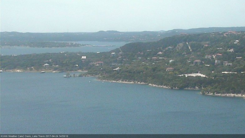 Lake Travis webcam, April 24, 2017 2:10 PM CT