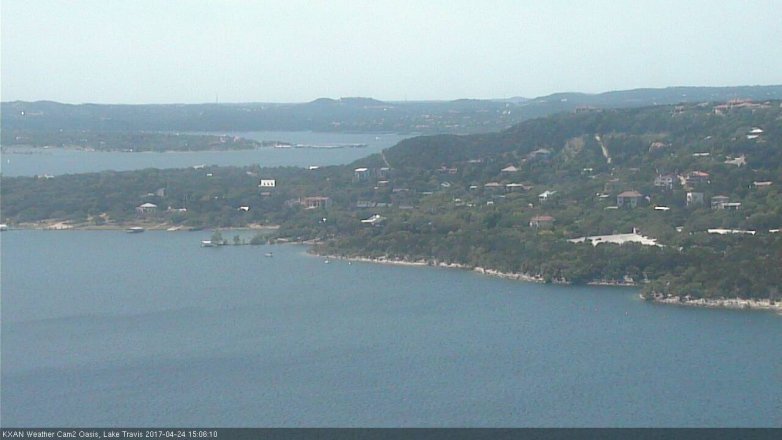 Lake Travis webcam, April 24, 2017 2:25 PM CT
