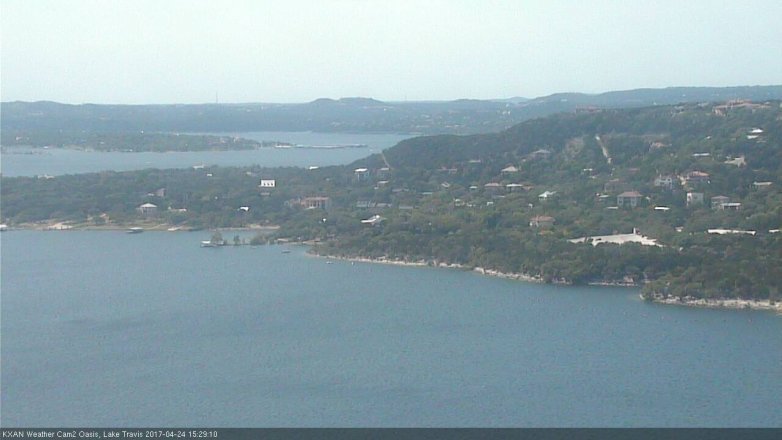 Lake Travis webcam, April 24, 2017 2:40 PM CT