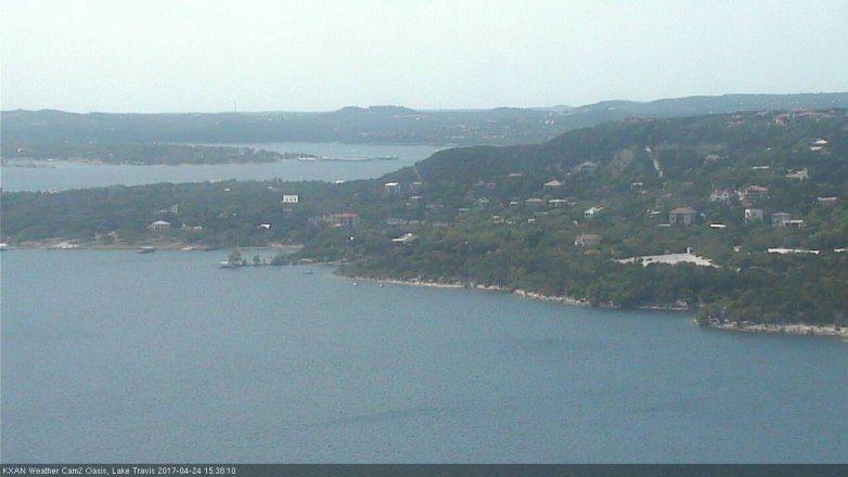 Lake Travis webcam, April 24, 2017 2:45 PM CT
