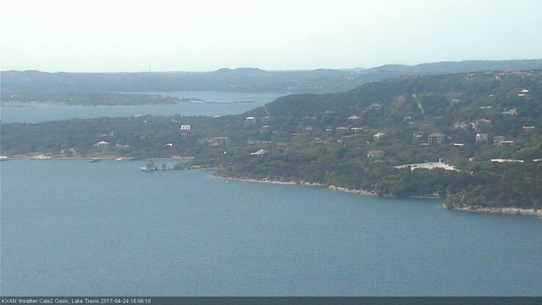 Lake Travis webcam, April 24, 2017 3:25 PM CT