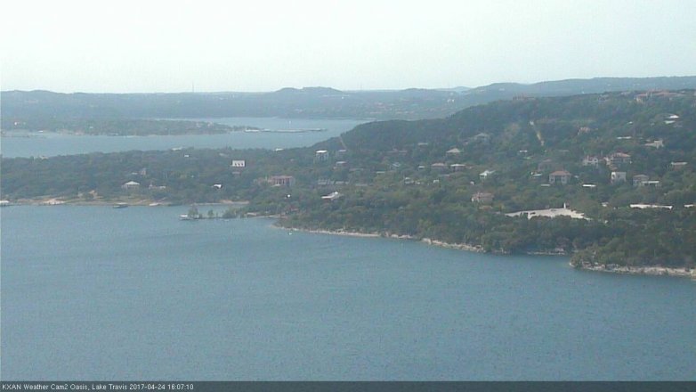 Lake Travis webcam, April 24, 2017 3:35 PM CT