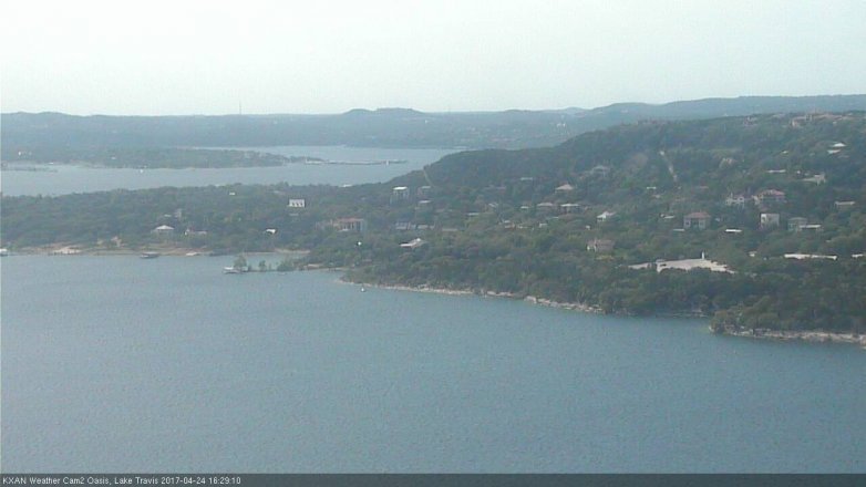 Lake Travis webcam, April 24, 2017 3:55 PM CT