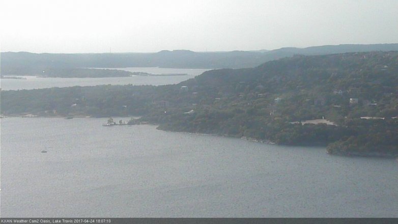 Lake Travis webcam, April 24, 2017 5:30 PM CT