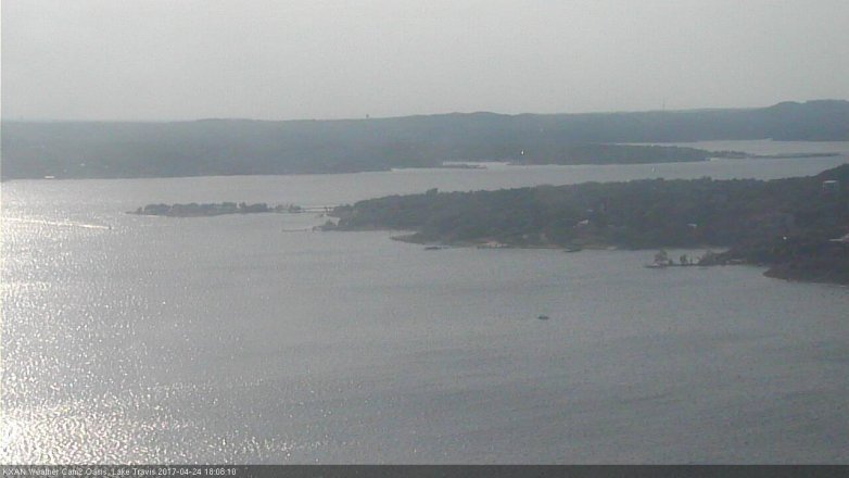 Lake Travis webcam, April 24, 2017 5:40 PM CT