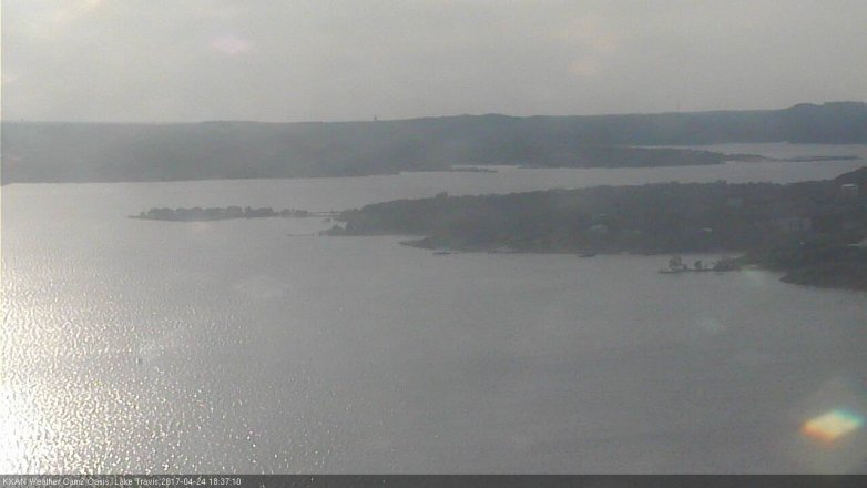 Lake Travis webcam, April 24, 2017 5:50 PM CT