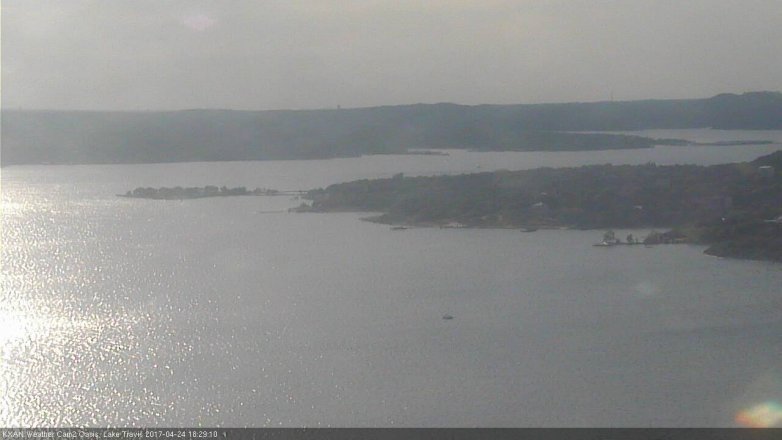 Lake Travis webcam, April 24, 2017 6:00 PM CT