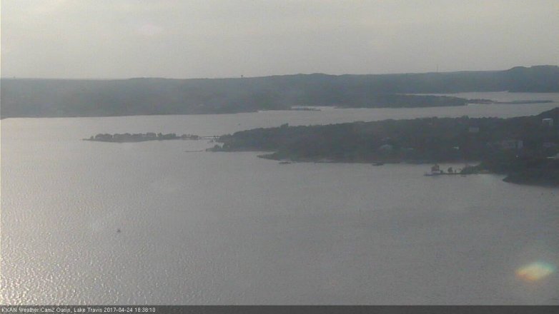 Lake Travis webcam, April 24, 2017 6:05 PM CT