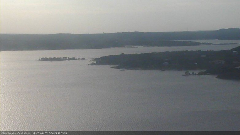 Lake Travis webcam, April 24, 2017 6:10 PM CT