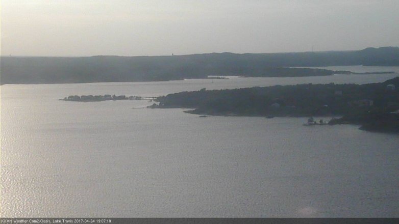 Lake Travis webcam, April 24, 2017 6:30 PM CT