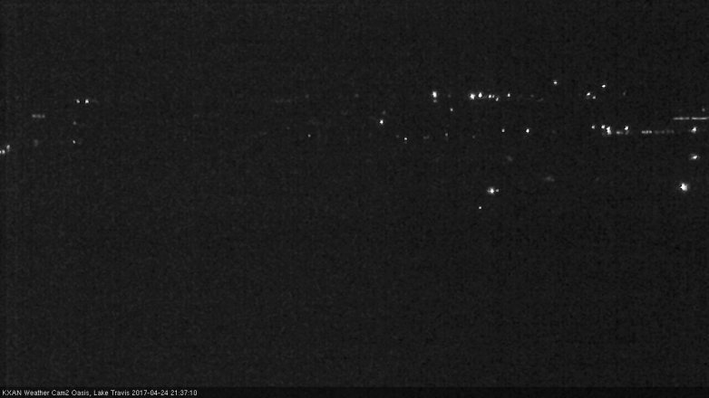 Lake Travis webcam, April 24, 2017 9:00 PM CT