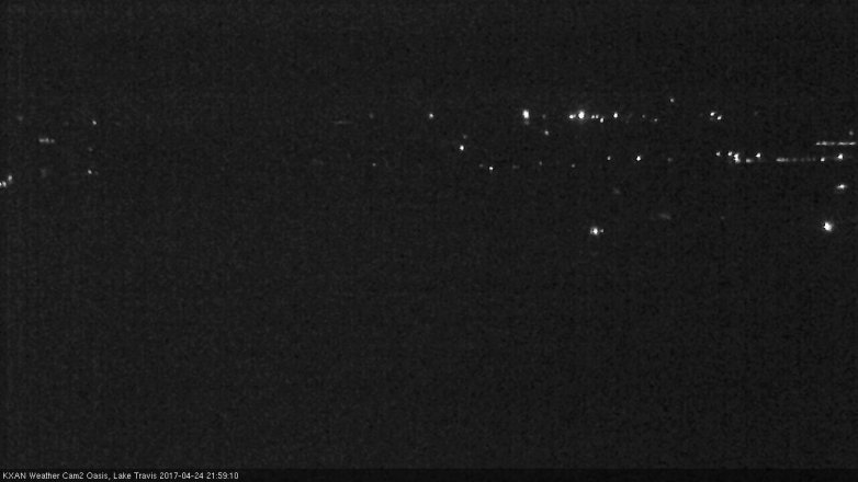 Lake Travis webcam, April 24, 2017 9:30 PM CT