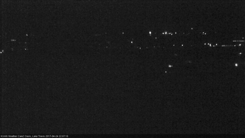 Lake Travis webcam, April 24, 2017 9:35 PM CT