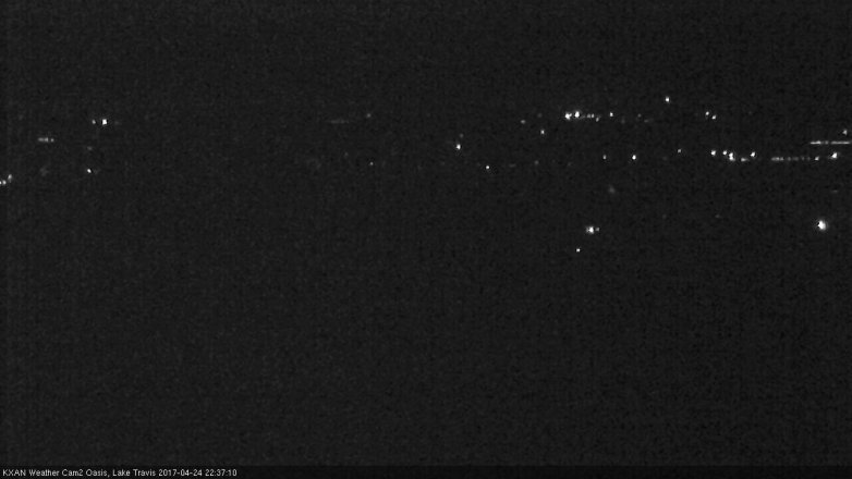 Lake Travis webcam, April 24, 2017 9:45 PM CT