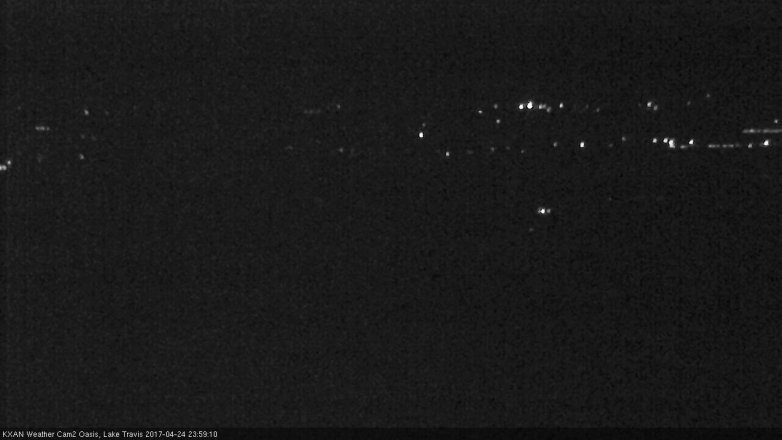 Lake Travis webcam, April 24, 2017 11:10 PM CT