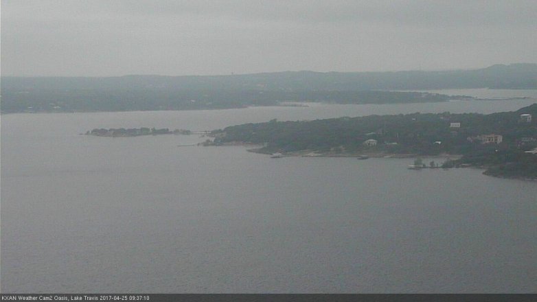 Lake Travis webcam, April 25, 2017 9:00 AM CT