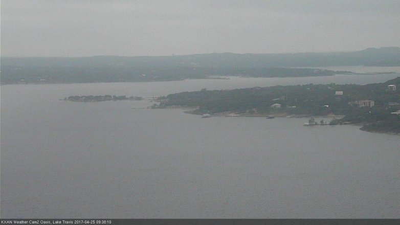 Lake Travis webcam, April 25, 2017 9:05 AM CT